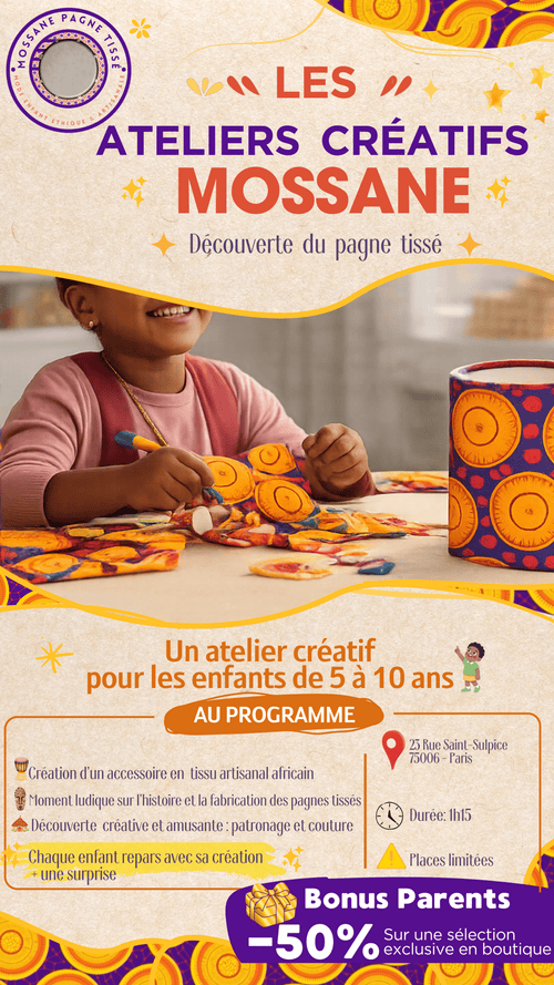 Atelier créatif Mossane - Découverte tissu tissé africain, couture et patronage