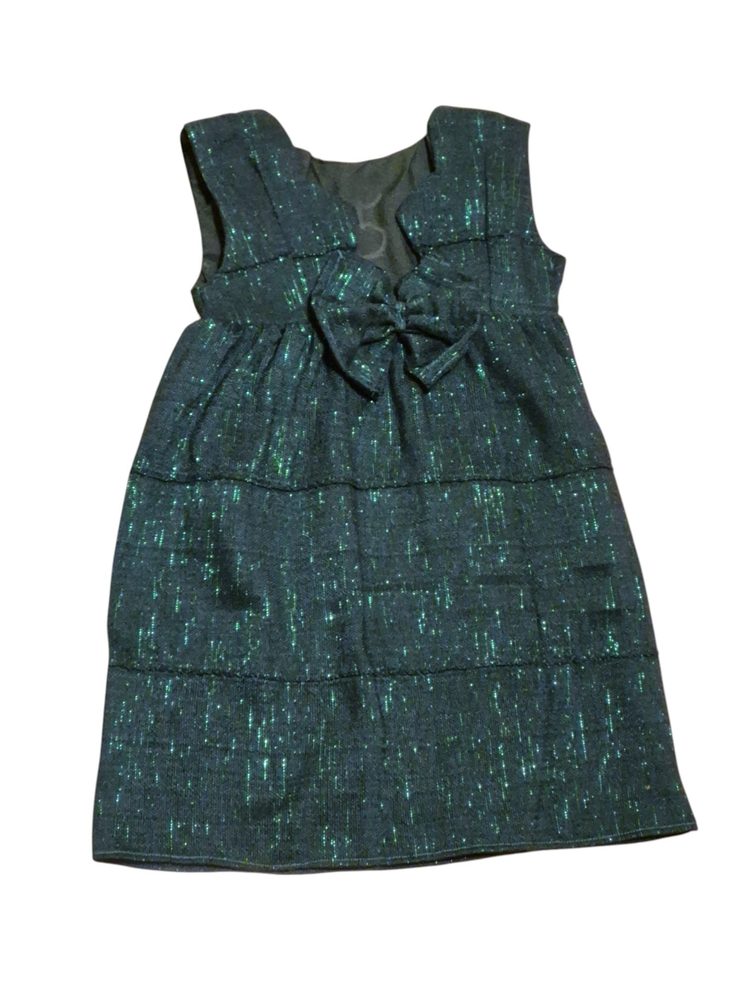 Robe décolletée vert brillant