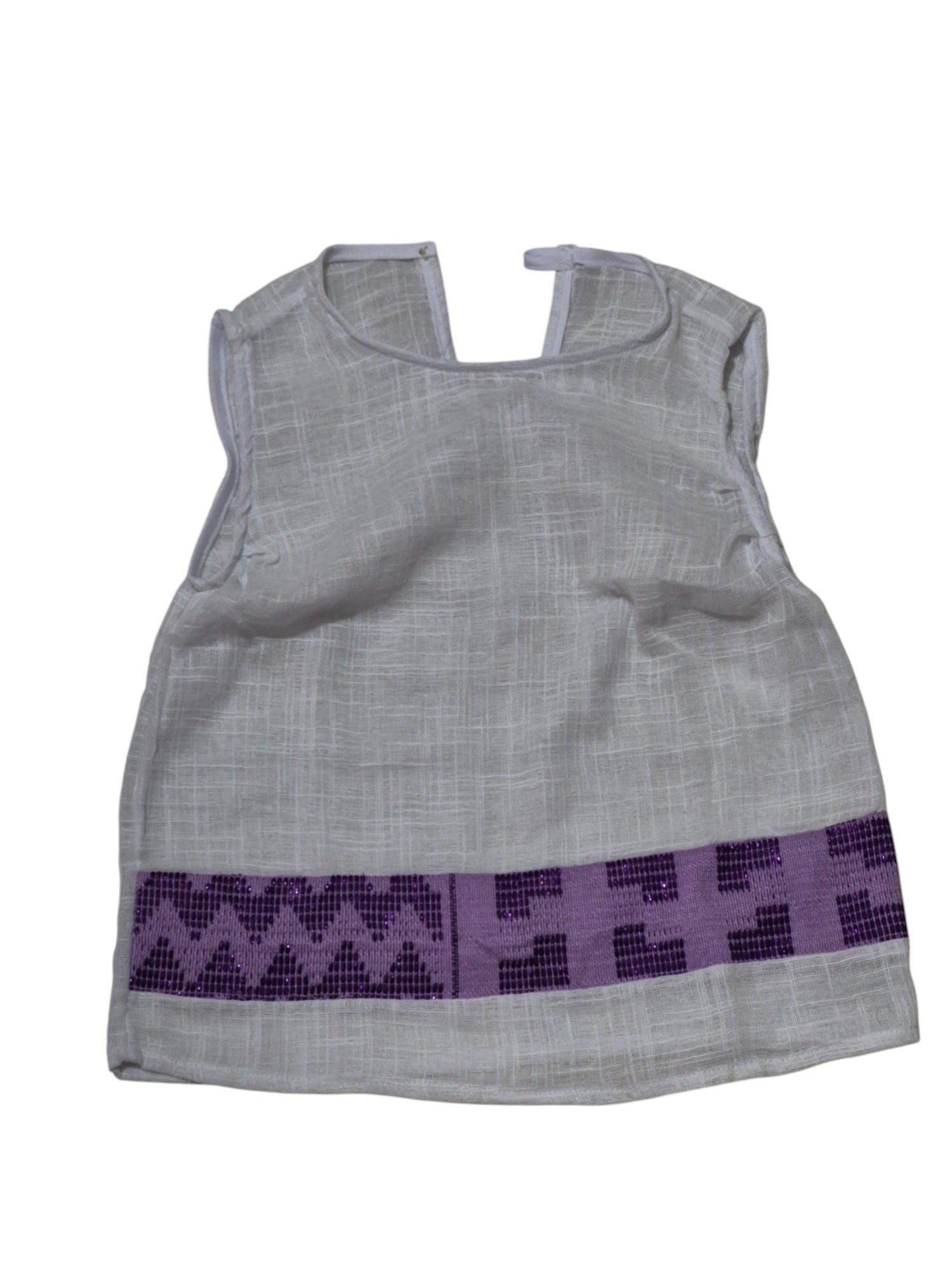 Haut bicolore "Violet-blanc"