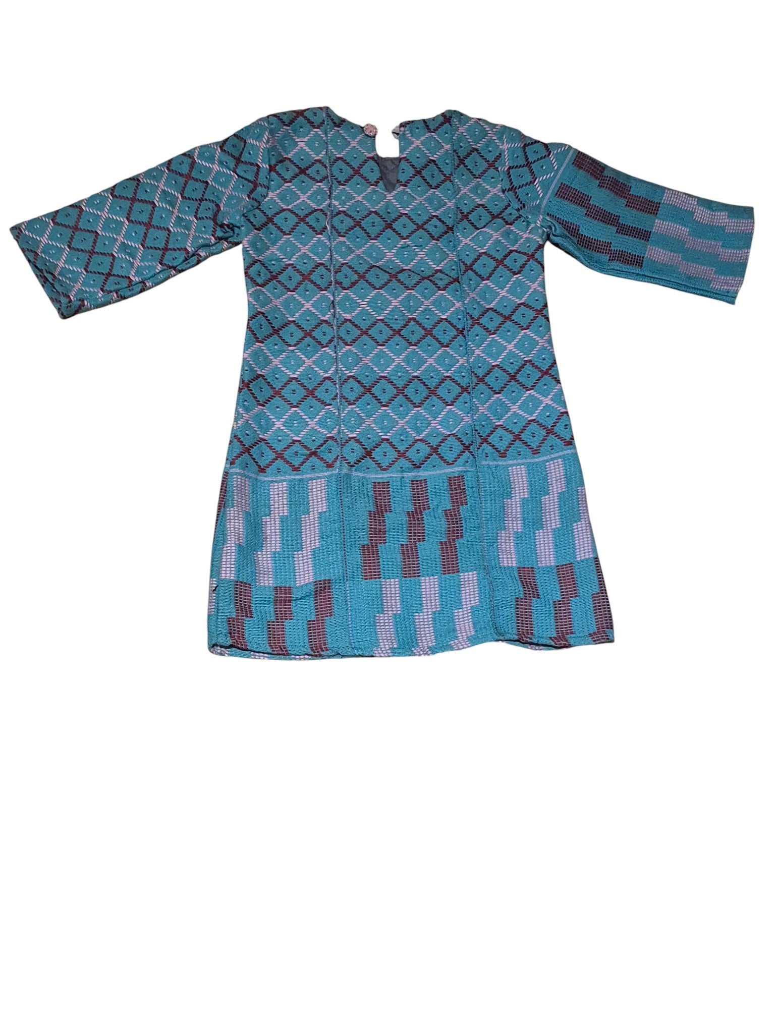 Robe "Coeur" pour enfant en tissu tissé artisanal Kenté africain