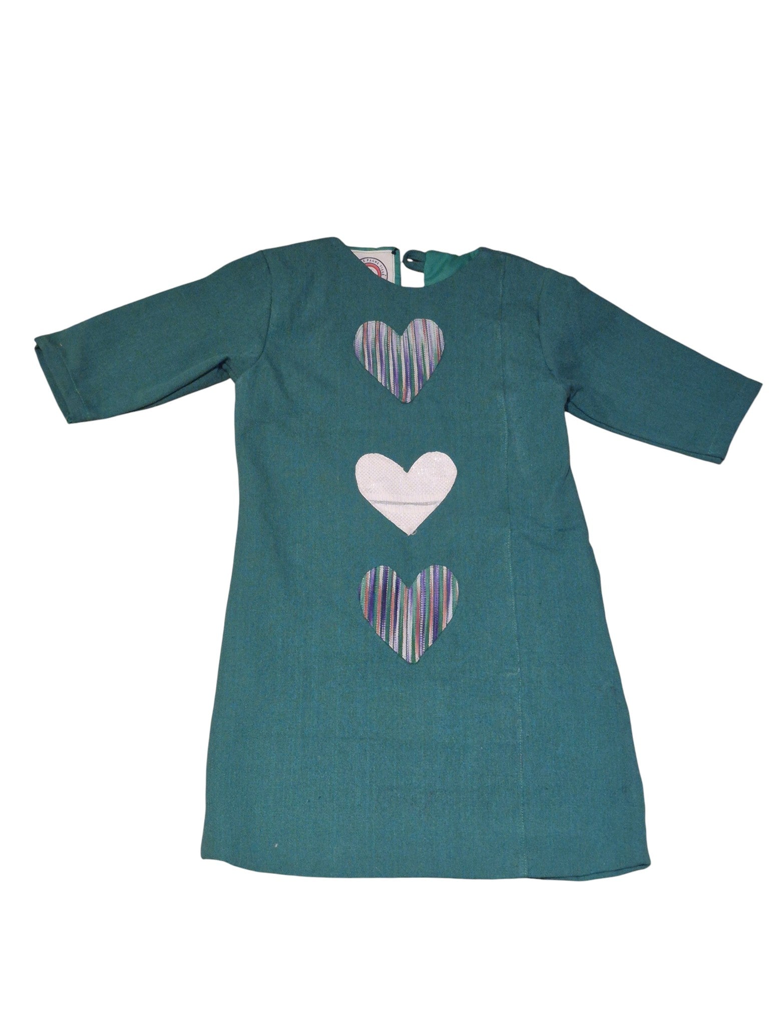 Robe "Coeur" pour enfant - Tissu africain tissé à la main et durable