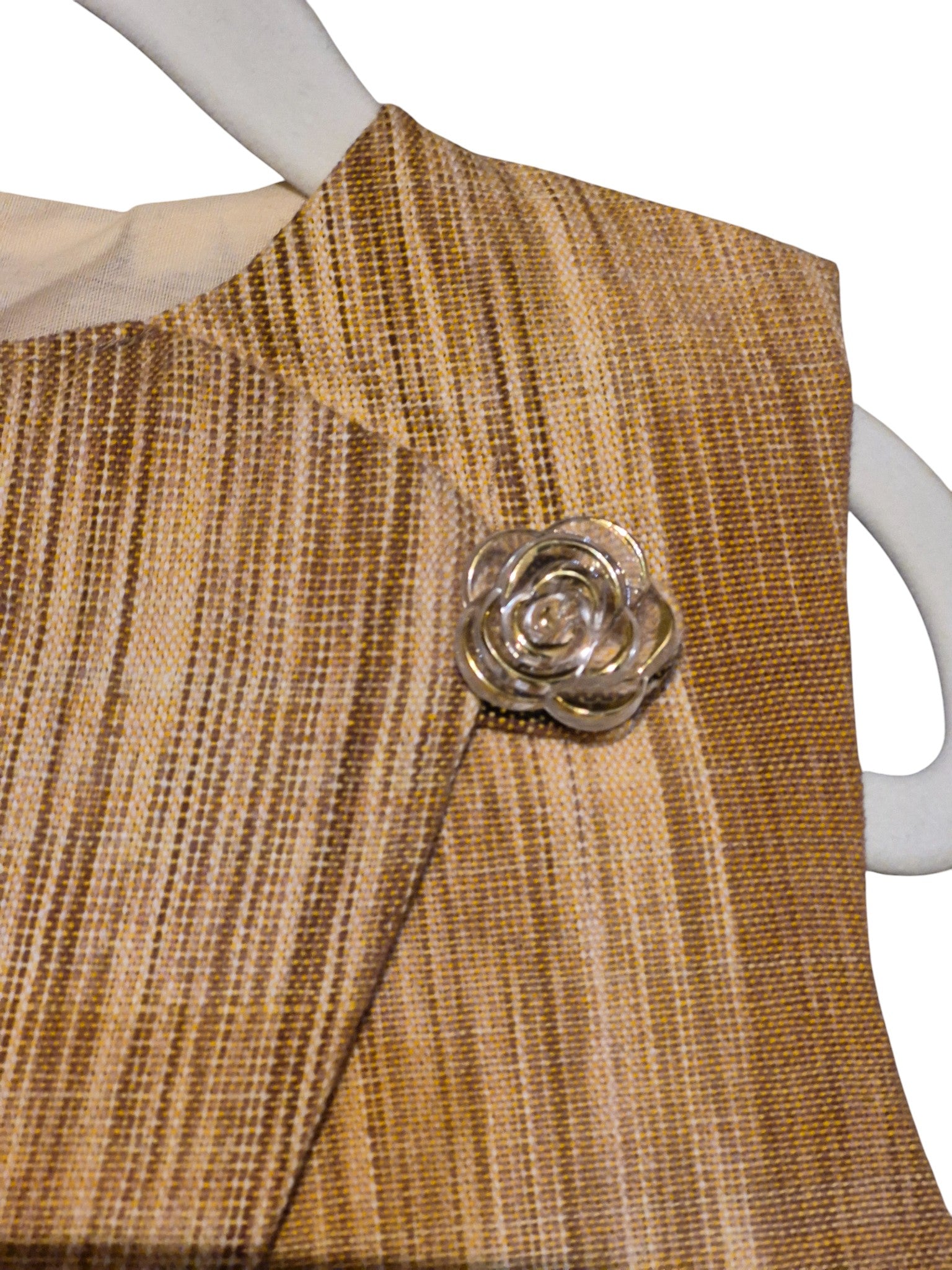 Gilet croisé marron beige