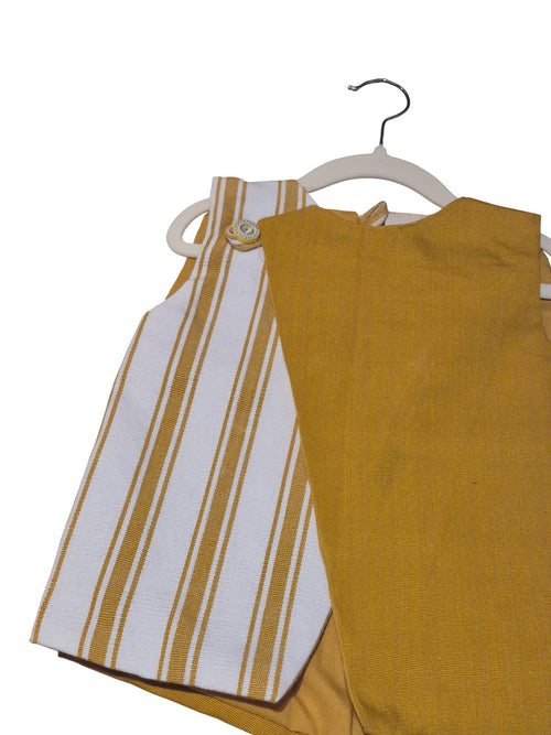 Gilet croisé jaune moutarde