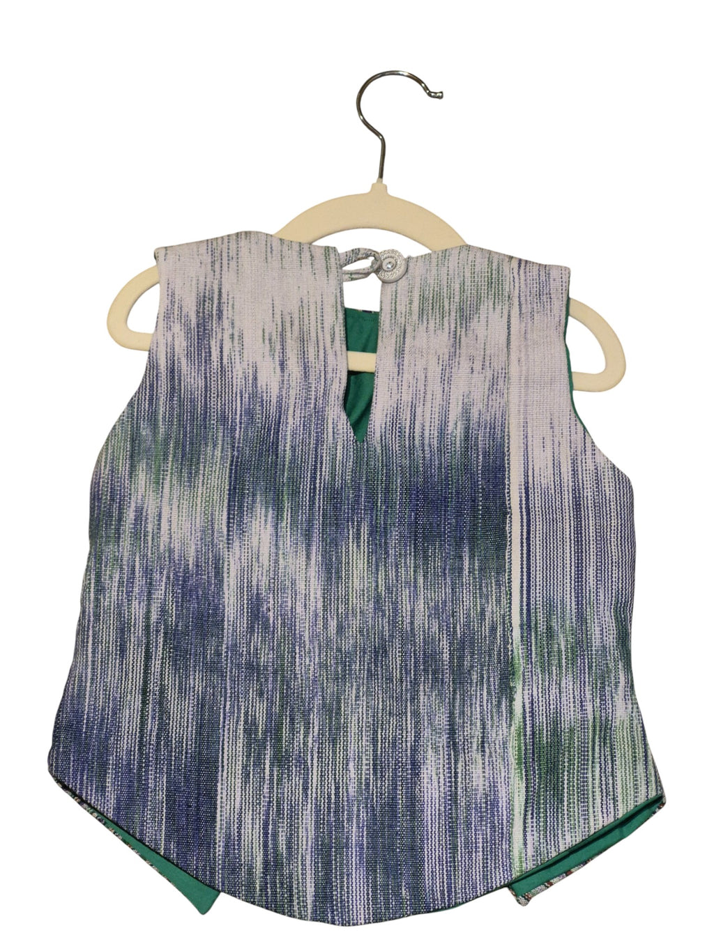 Gilet croisé vert motifs artistiques
