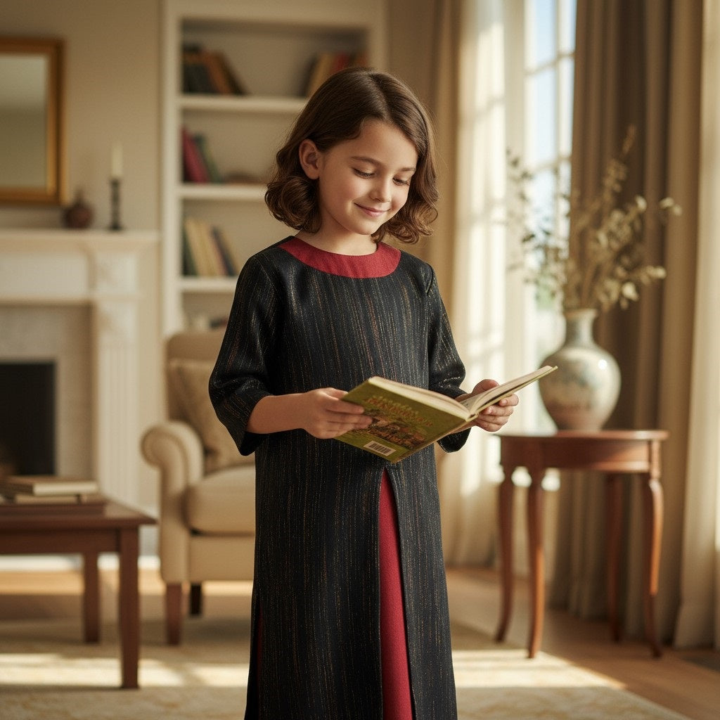 Robe "Star" en pagne tissé rose bleu