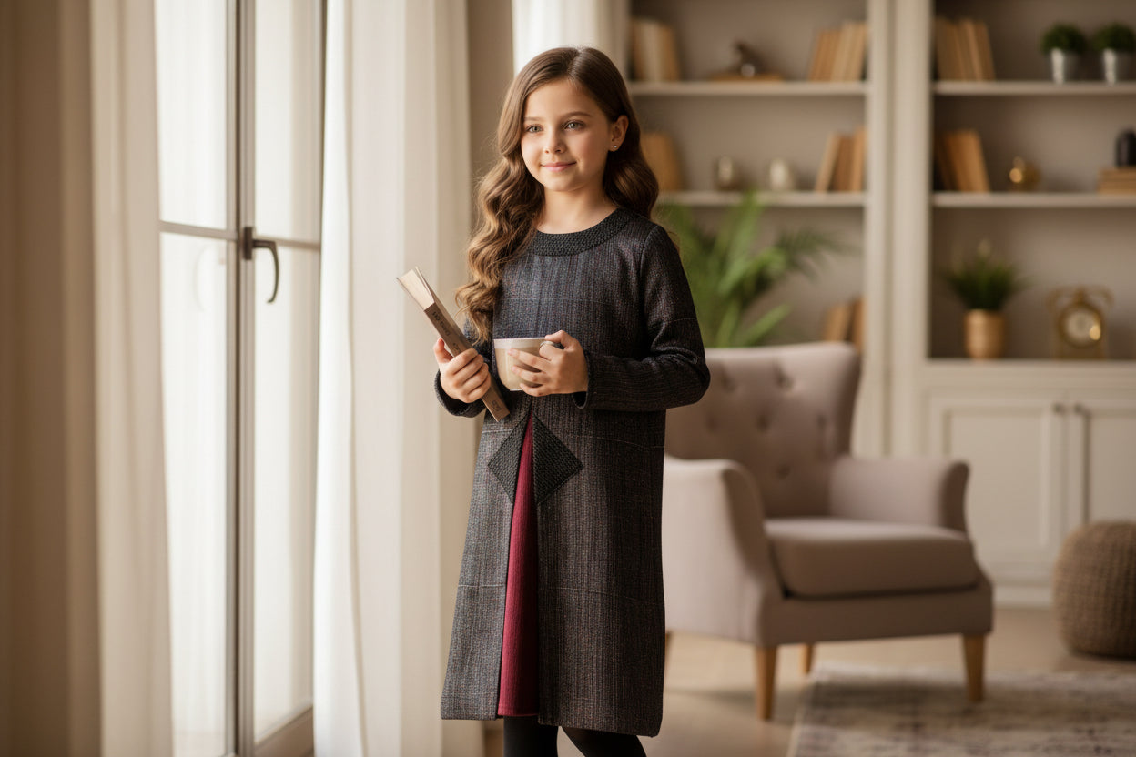 Robe bi-matière Fait Main en tissu africain - Ethique et durable