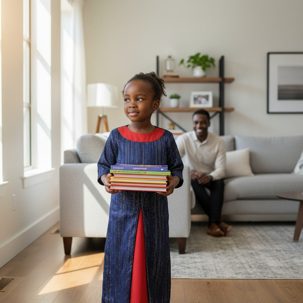 Robe bi-matière Fait-Main en tissu africain - Ethique et durable