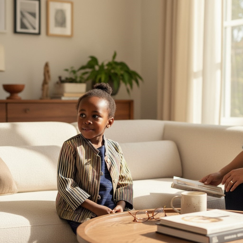 Veste bleu arc-en-ciel col mao