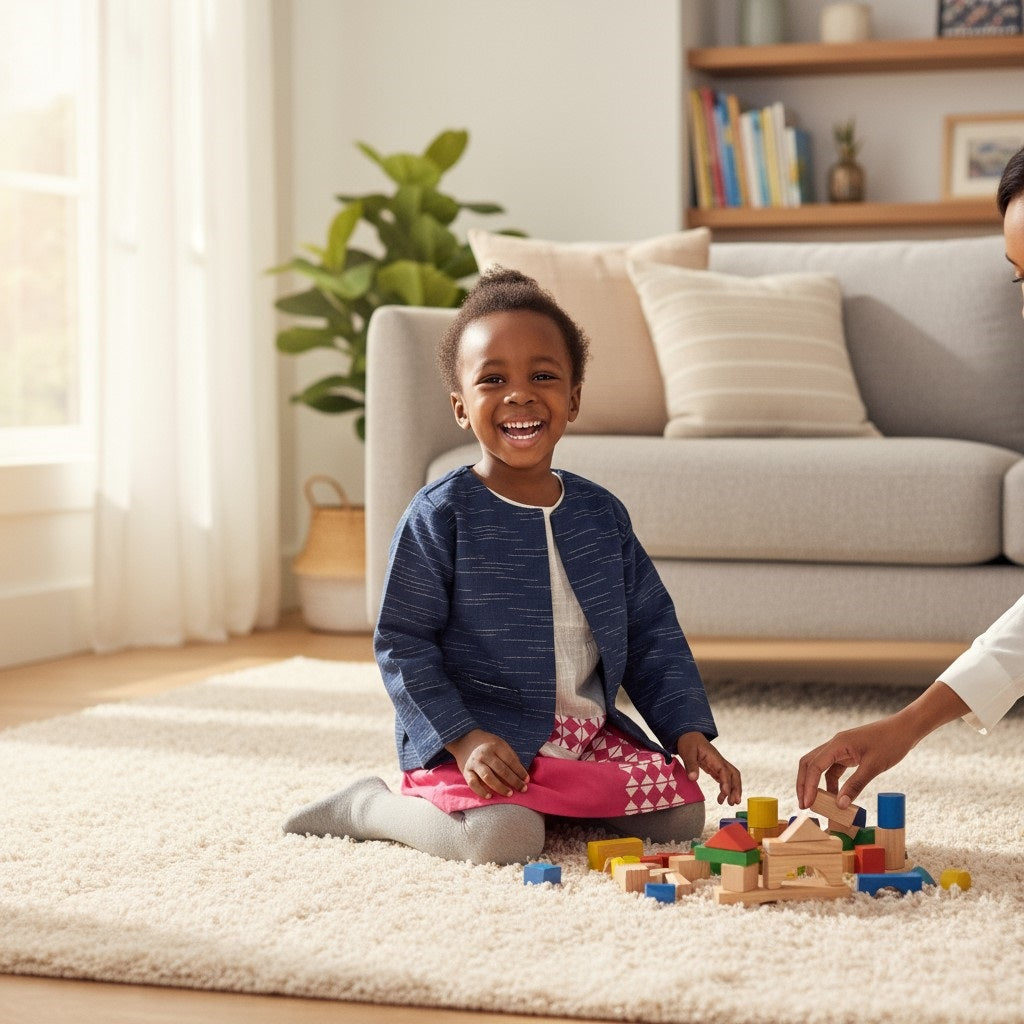 Veste bleu marine col rond en Kenté