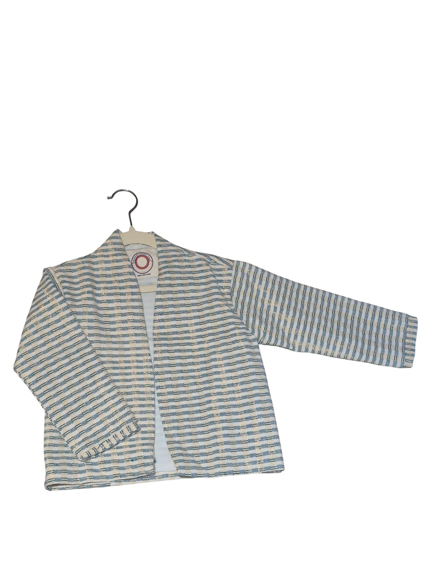 Veste vert brillant nuit col oval