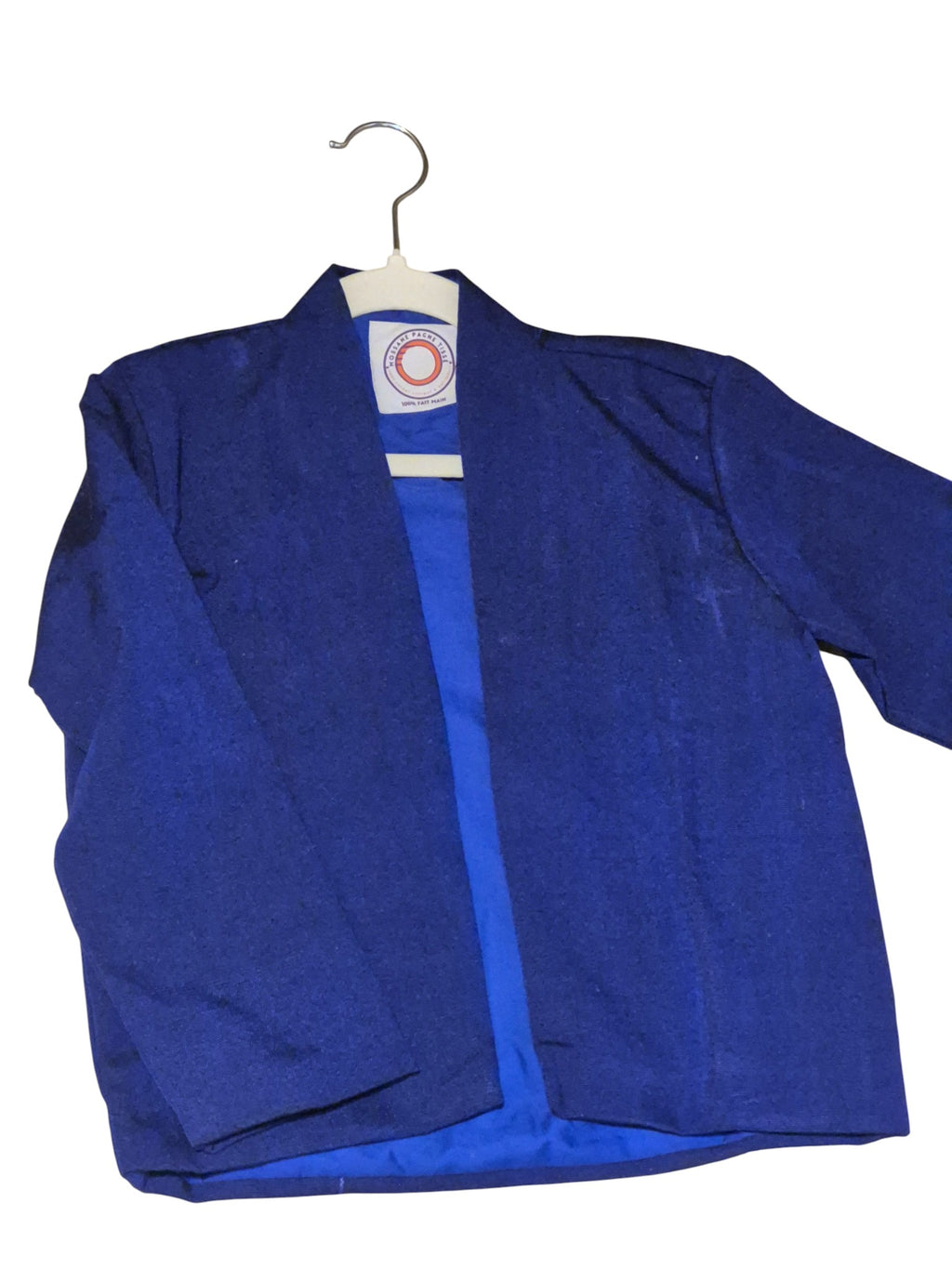 Veste bleu marine col oval en Kenté