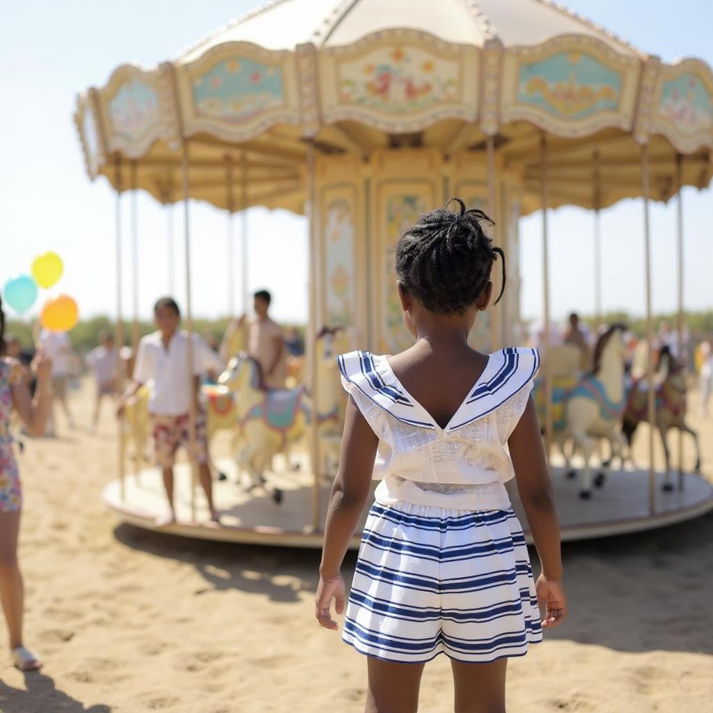 Ensemble Short et Haut "Mossane" bleu