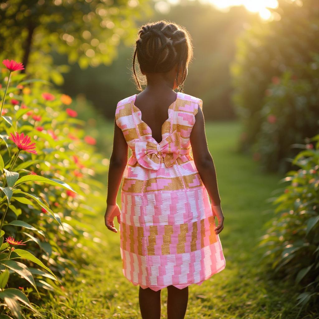 Robe scintillant "rose-or"