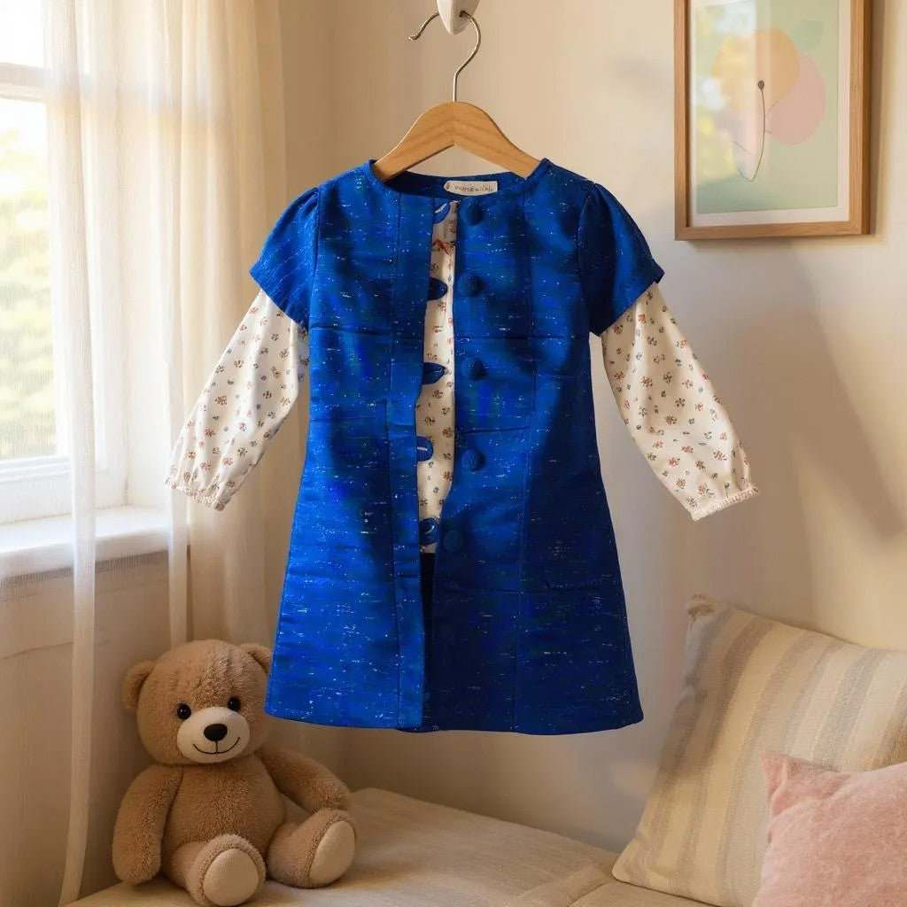 Robe / Veste "Bleu scintillant"