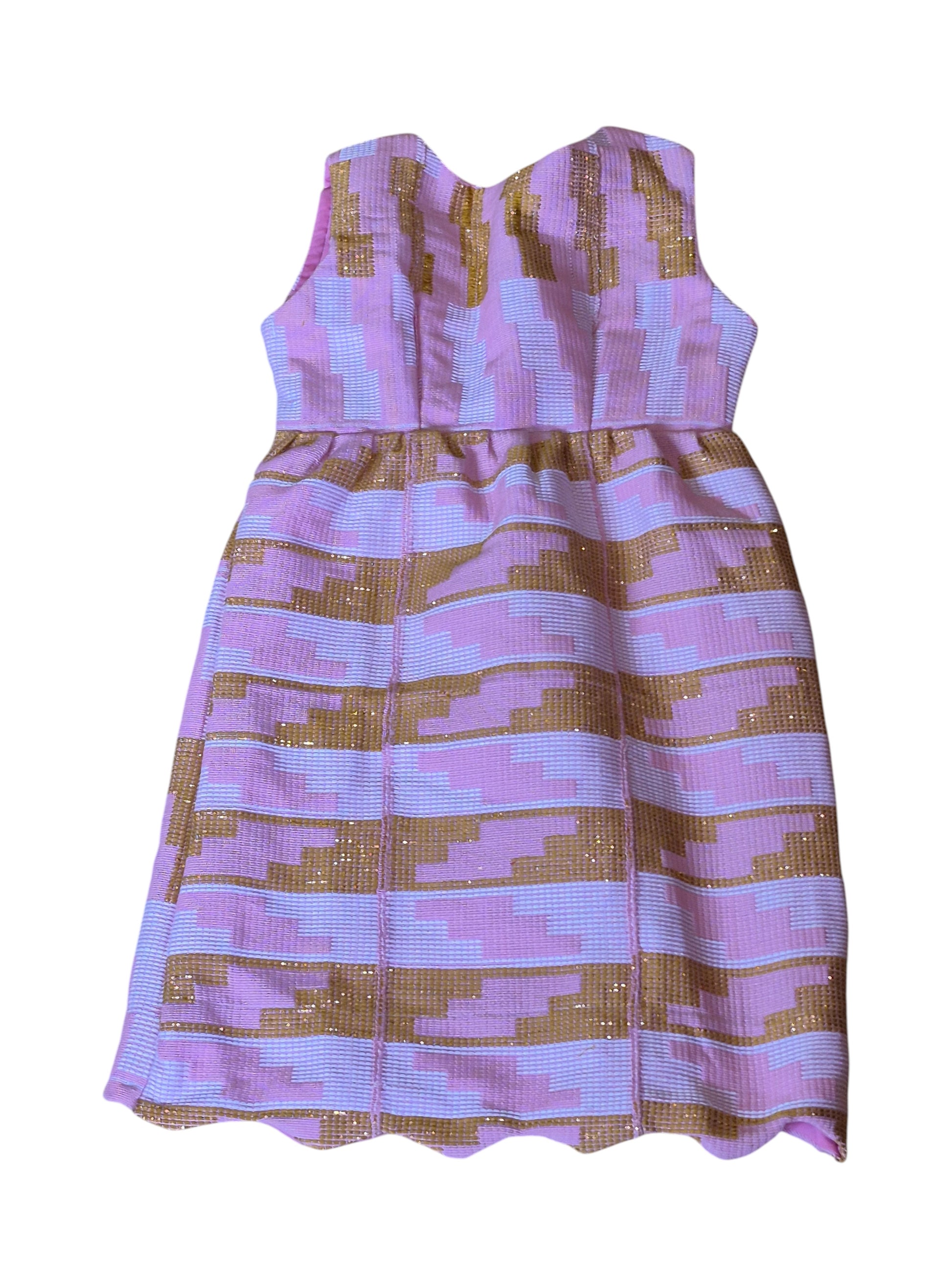 Robe scintillant "rose-or"